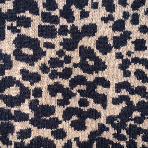 LOFT Petite Leopard Print Wool Blend Sweater - Picture 6 of 6